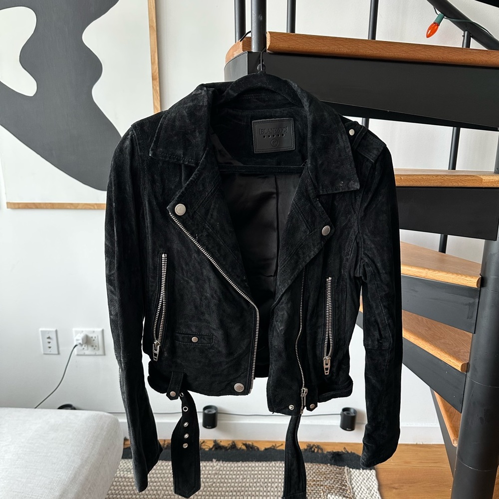 BlankNYC Black Suede Jacket (size M)